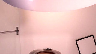 Sexy and Hot Slim College Girl Takes Her Panties off to Flash Tight Shaved Pussy Under Her Skirt