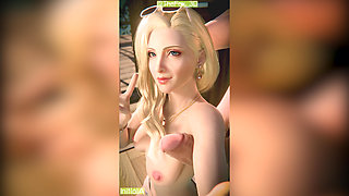 Final Fantasy VII FF7 - Fran Nude Remix WM (No sound) By InitialA Animation 3D Hentai